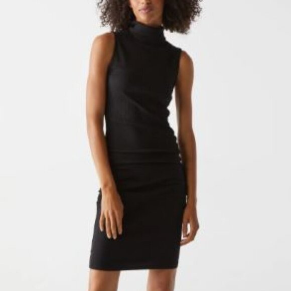 Michael Stars Mock Neck Sleeveless Ribbed Sweater Dress in Gray, Sz XS - Picture 6 of 6